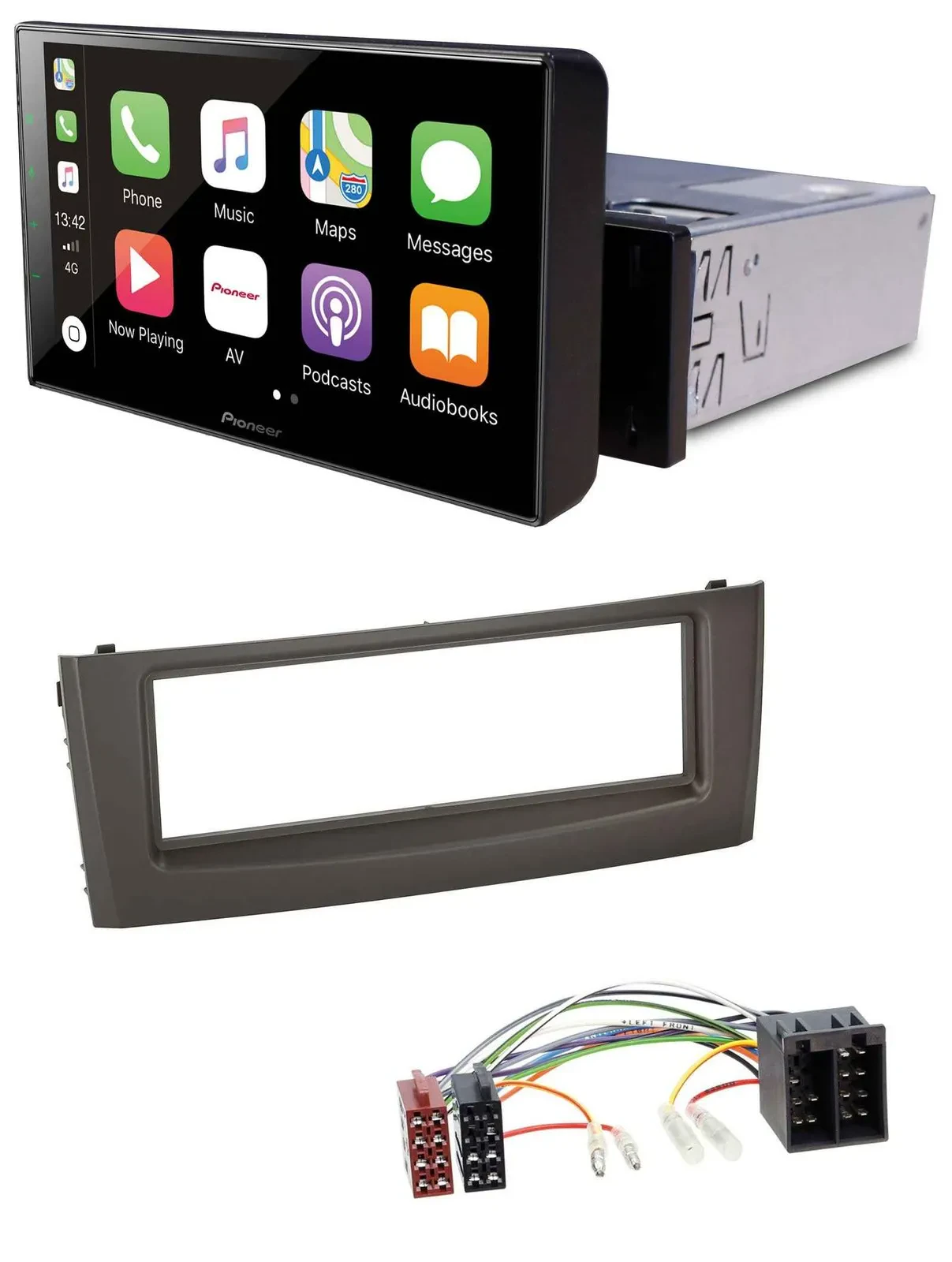 Pioneer Bluetooth MP3 DAB USB Autoradio für Fiat Grande Punto Punto ab 05 schwar