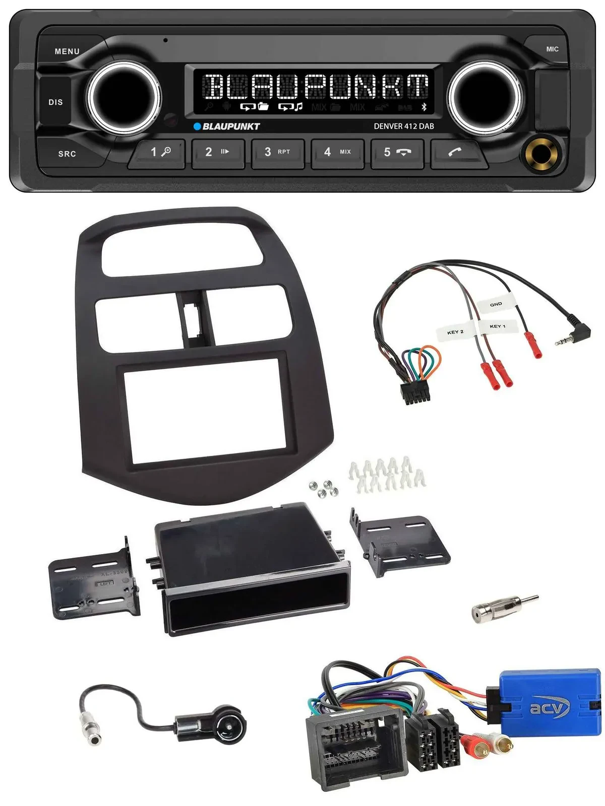 Blaupunkt Bluetooth DAB Lenkrad USB Autoradio für Chevrolet Spark 2013-2015