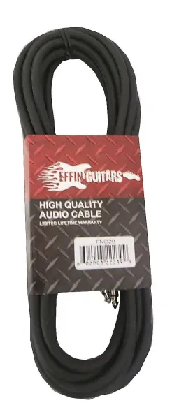 Effin Guitars Model FNG20 20FT 1/4" Jack High Quality Instrument Cable - NEW