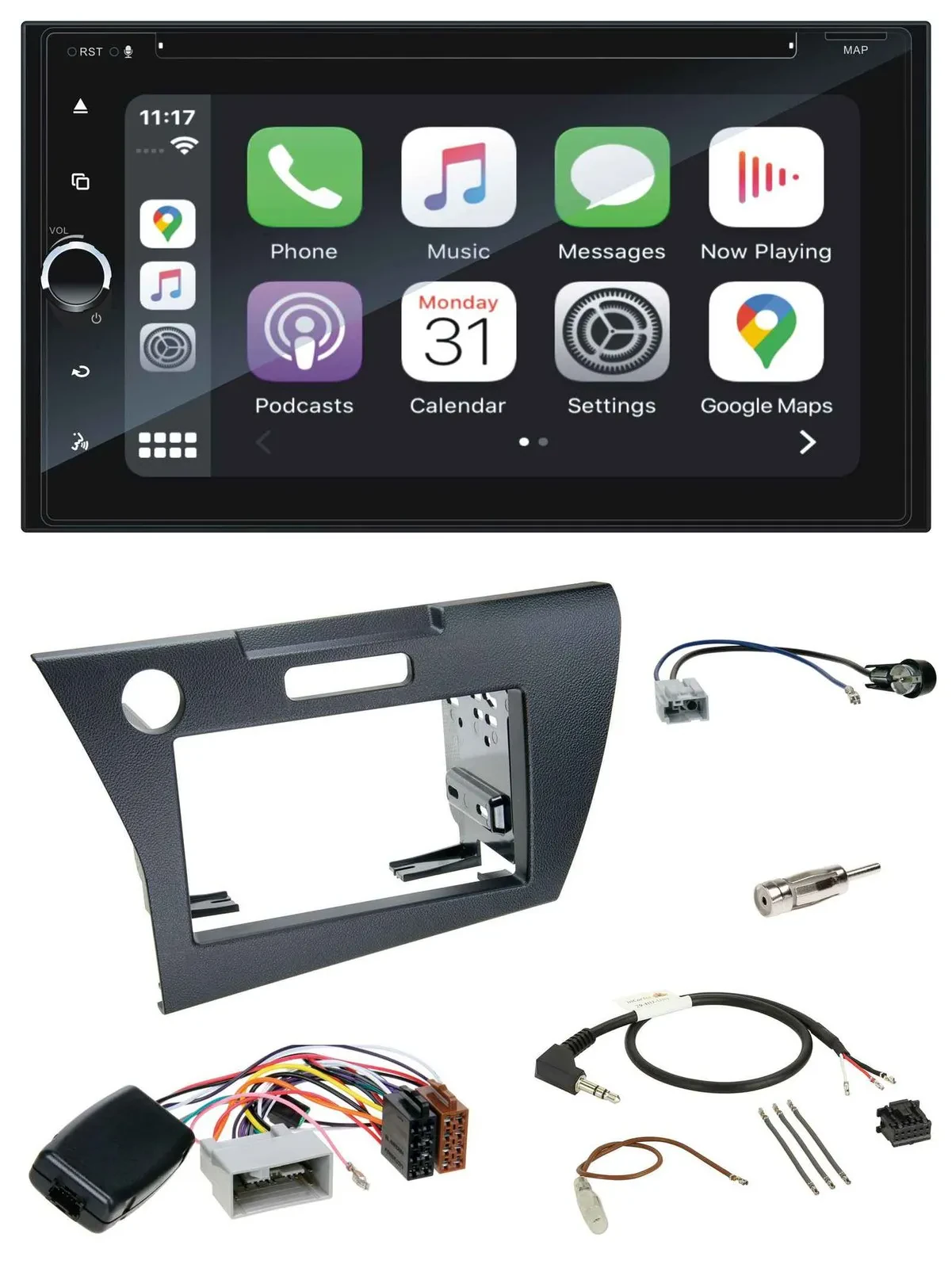 Blaupunkt DAB Lenkrad TMC Bluetooth USB 2DIN Navigation für Honda CR-Z 2010-2013