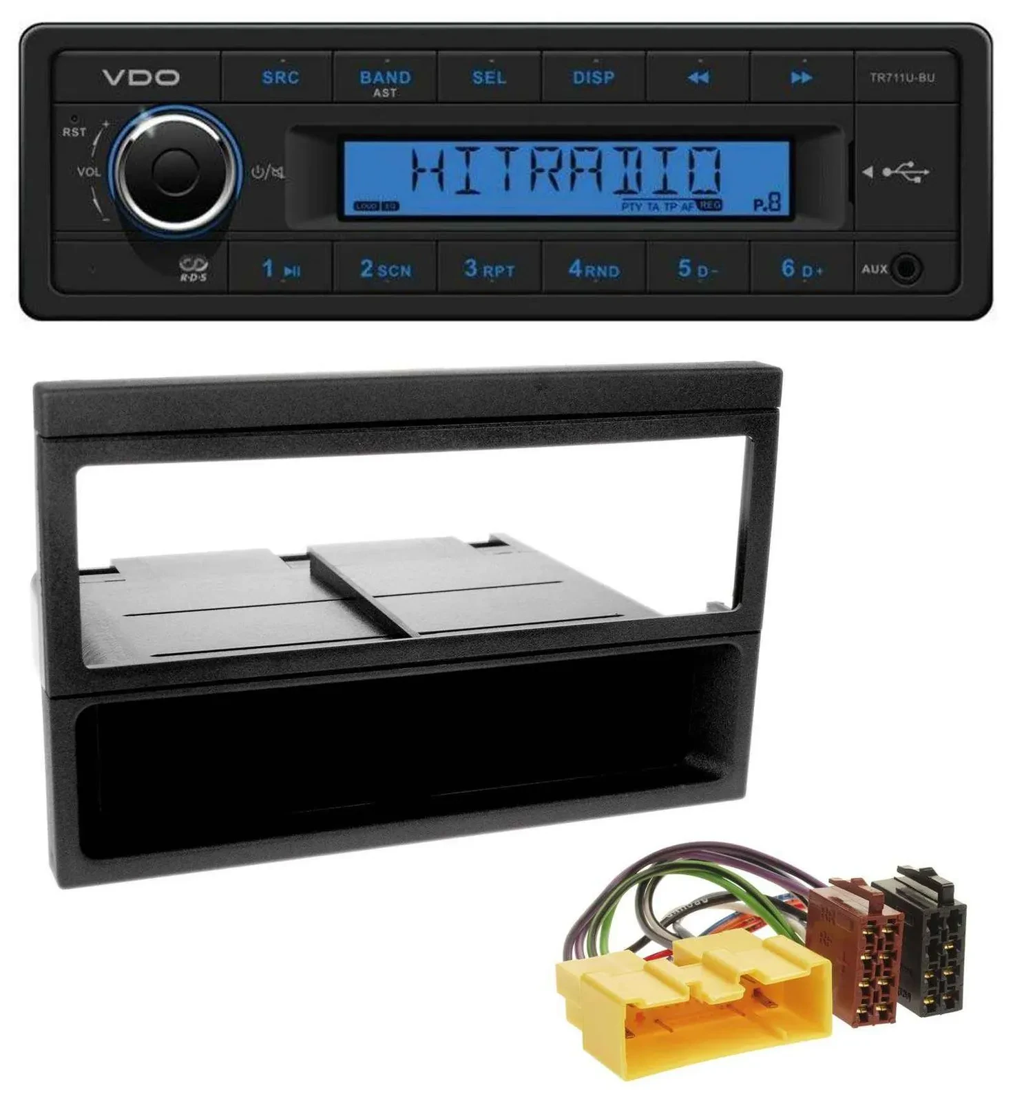VDO AUX 1DIN MP3 USB Autoradio für Mazda MX-5, 626F, 323L, 323K