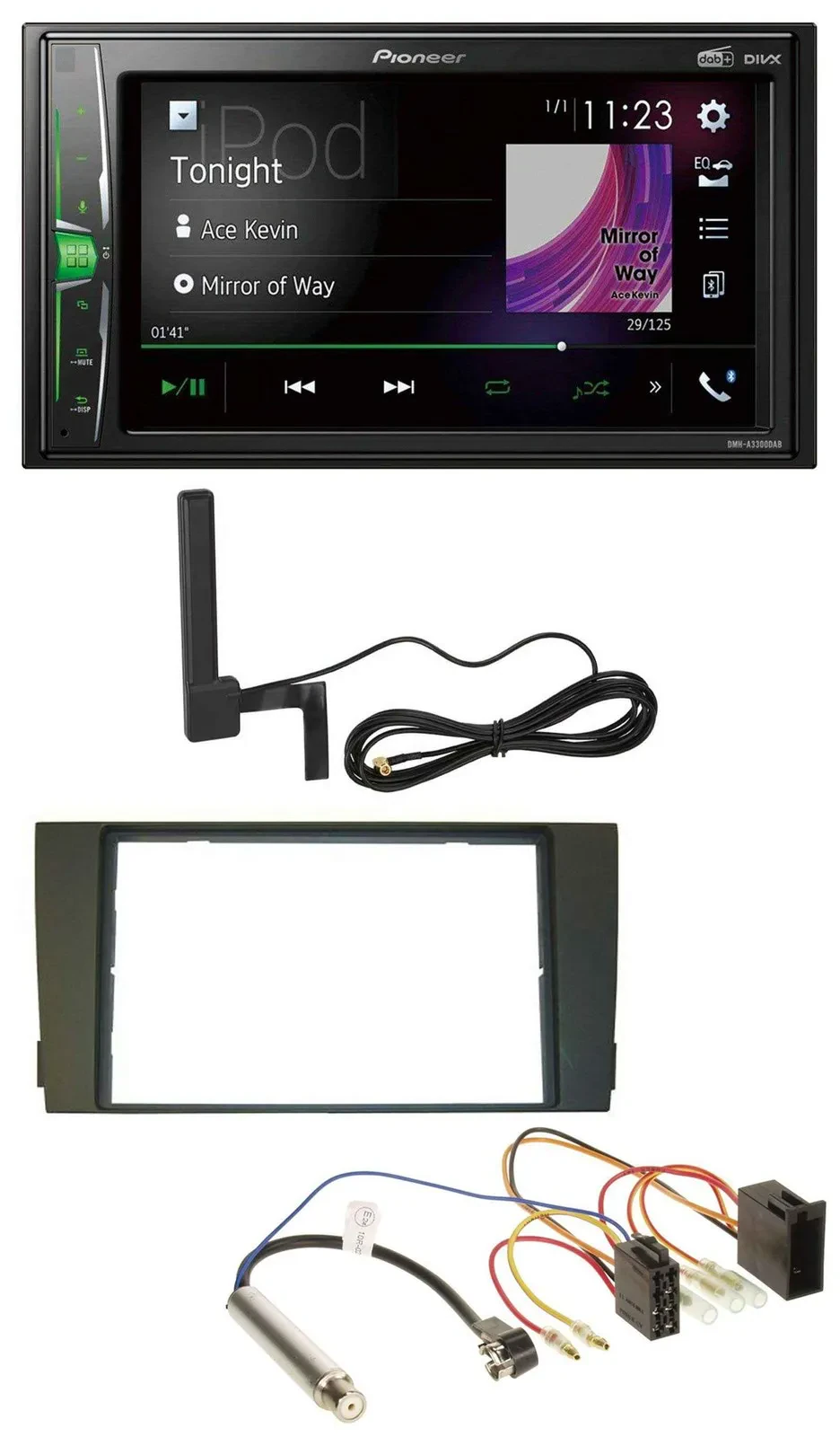 Pioneer MP3 DAB AUX 2DIN Bluetooth Autoradio für Audi A6 C5 2001-2005 ISO