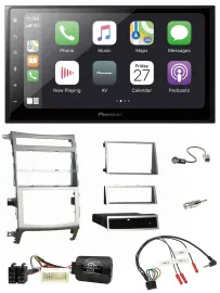 Pioneer Lenkrad Bluetooth DAB 2DIN USB Autoradio für Hyundai IX55 2009-2012 silb