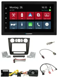 Blaupunkt Lenkrad Bluetooth DAB 2DIN USB Autoradio für BMW 1er man. Klima E87/E8