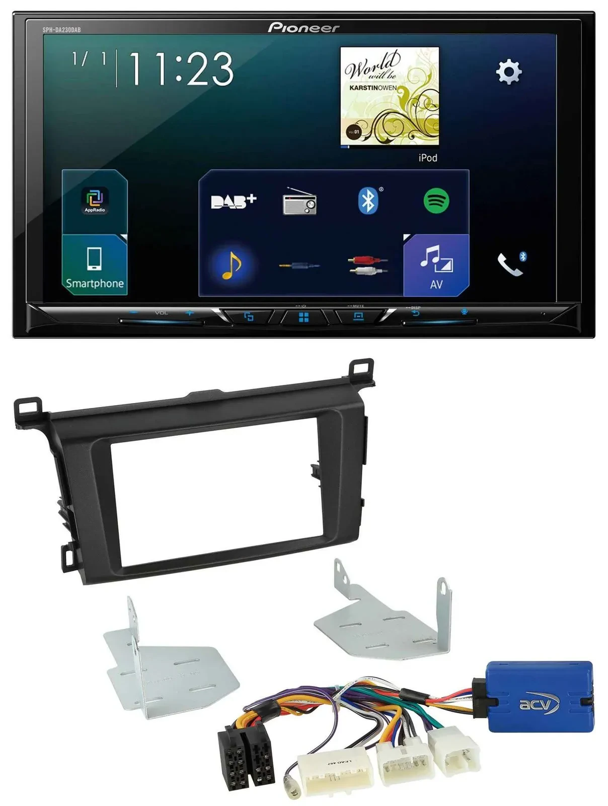 Автомагнитола для Toyota RAV4 (с 2013) Pioneer 2DIN DAB Bluetooth USB MP3