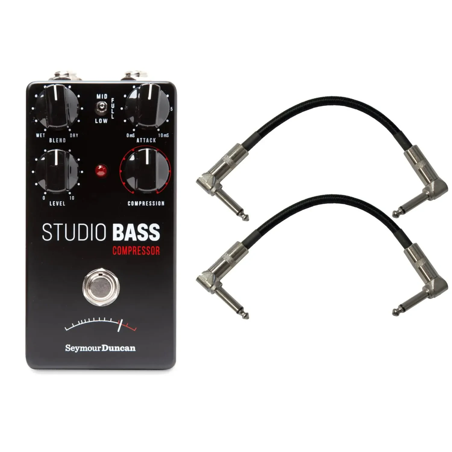 Педаль компрессора для бас-гитары Seymour Duncan Studio Bass Compressor в комплекте: 2 patch-кабеля