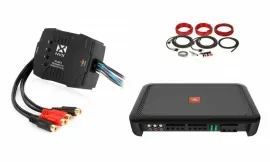 JBL ClubA754  4-Channel Amplifier With NVX Line-Output-Converter & 8 AWG Amp Kit