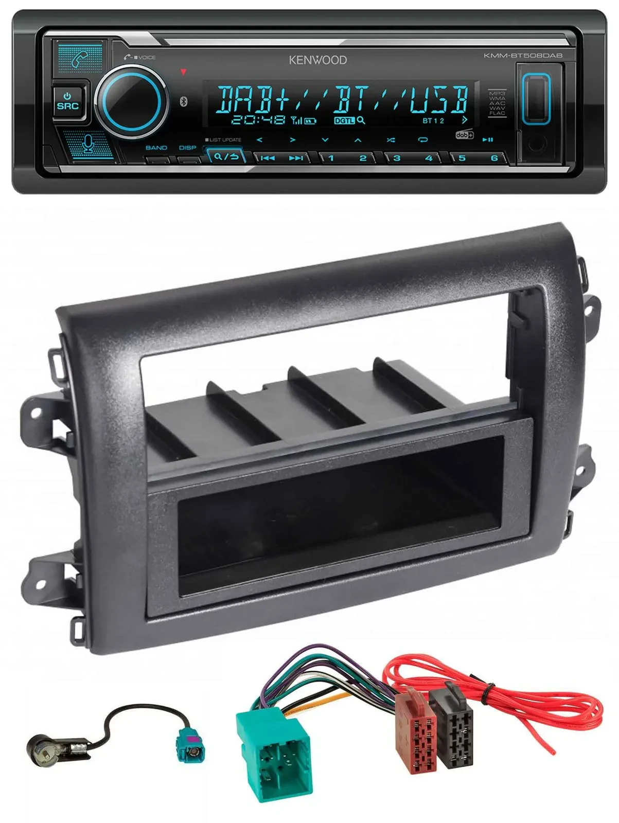 Автомагнитола Kenwood Bluetooth MP3 DAB USB для Fiat Ducato (Serie 8, с 2021)