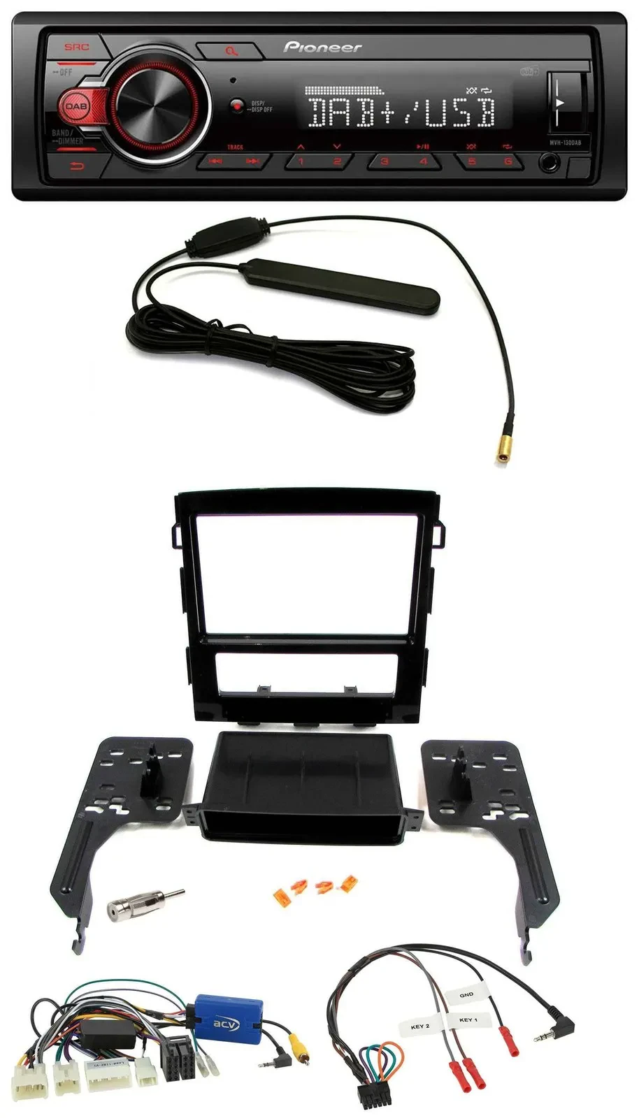 Автомагнитола Pioneer 1DIN, MP3, DAB, USB, совместима с управлением на руле, для Subaru Impreza (с 2018)