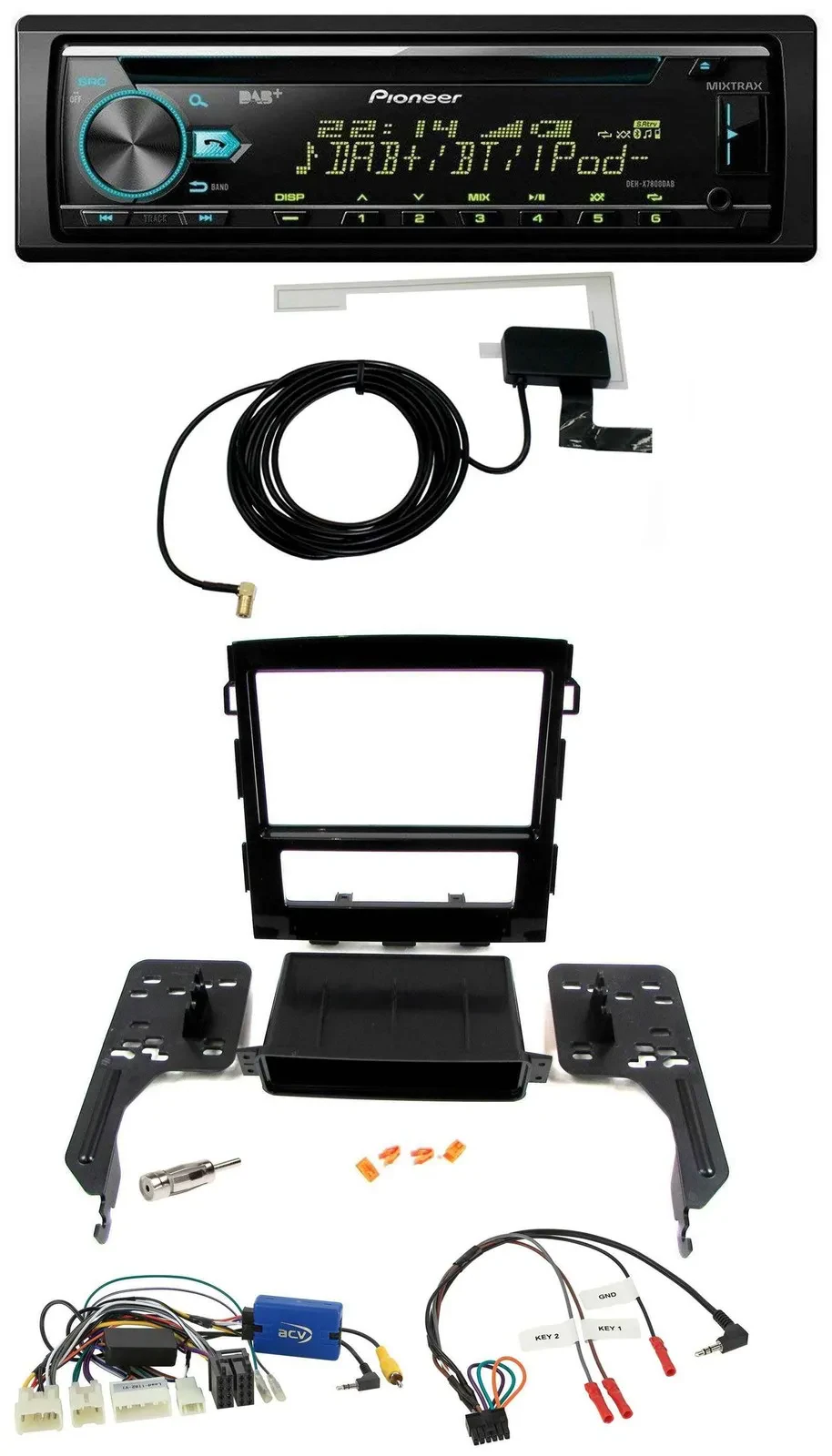 Автомагнитола Pioneer MP3 CD USB DAB для Subaru Impreza (с 2018), поддержка управления на руле