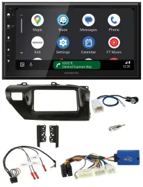 Kenwood DAB Bluetooth USB Lenkrad 2DIN Autoradio für Toyota Hilux 2015-2020