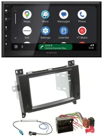 Kenwood DAB Bluetooth USB MP3 2DIN Autoradio für Mercedes Viano Vito 06-14 schwa