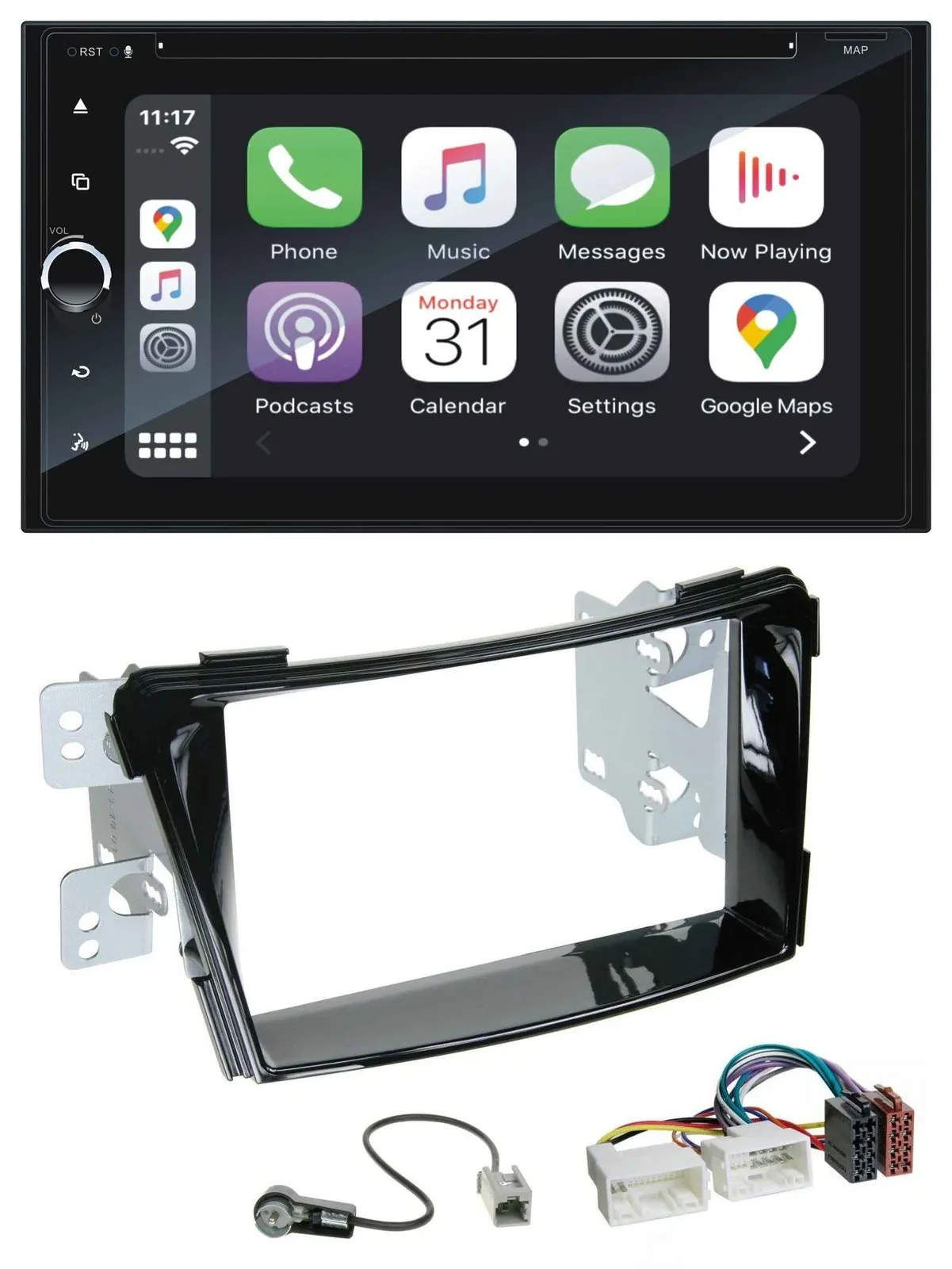 Blaupunkt 2DIN Bluetooth DAB USB DVD MP3 Autoradio für Hyundai i40 VF ab 11 Klav