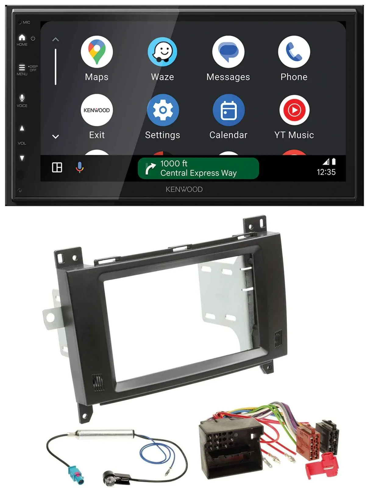 Kenwood DAB Bluetooth USB MP3 2DIN Autoradio für Mercedes Viano Vito 06-14 schwa