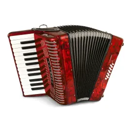 Hohner Accordions 1303-RED 12 Bass Entry Level Piano Accordion Red
