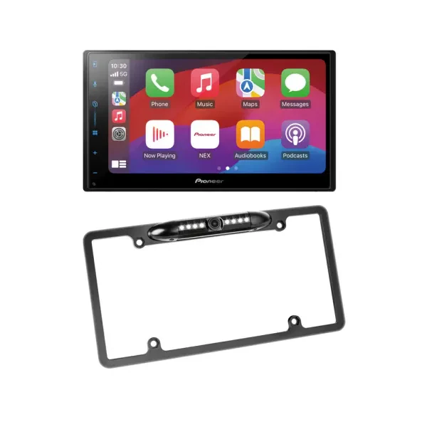 Pioneer DMH-W3000NEX 6.8" Double-DIN Touchscreen Receiver + License Plate Camera