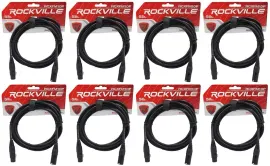 Микрофонный кабель Rockville RCXFM10P-B Black 3 м (8 штук)