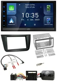 JVC DAB Bluetooth Lenkrad USB 2DIN Autoradio für Seat Altea Toledo schwarz