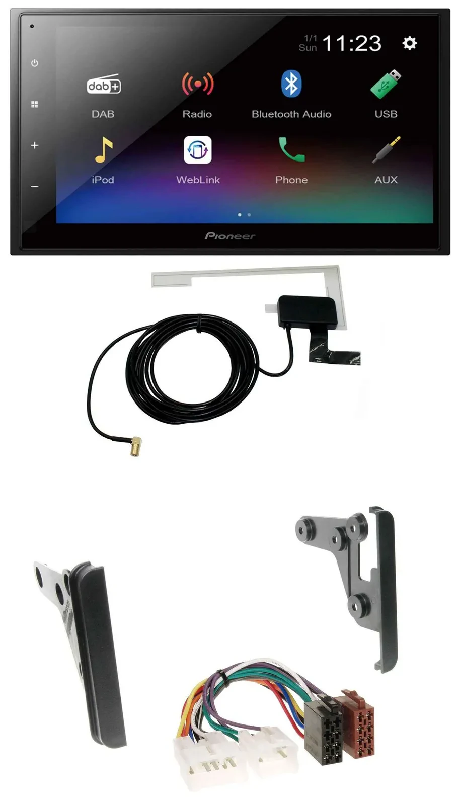 Pioneer DAB MP3 Bluetooth 2DIN USB Autoradio für Toyota Tundra Celica FJ