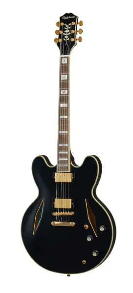 Электрогитара полуакустическая Epiphone Emily Wolfe Sheraton Stealth Black Aged с чехлом