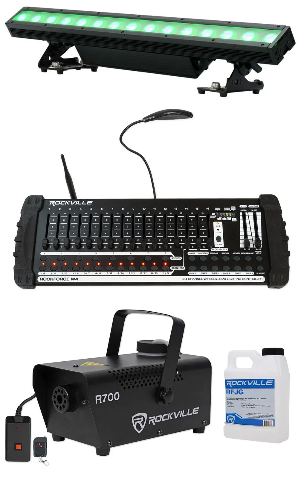 Комплект светового оборудования American DJ Encore LB15 IP+ROCKFORCE W4+R700