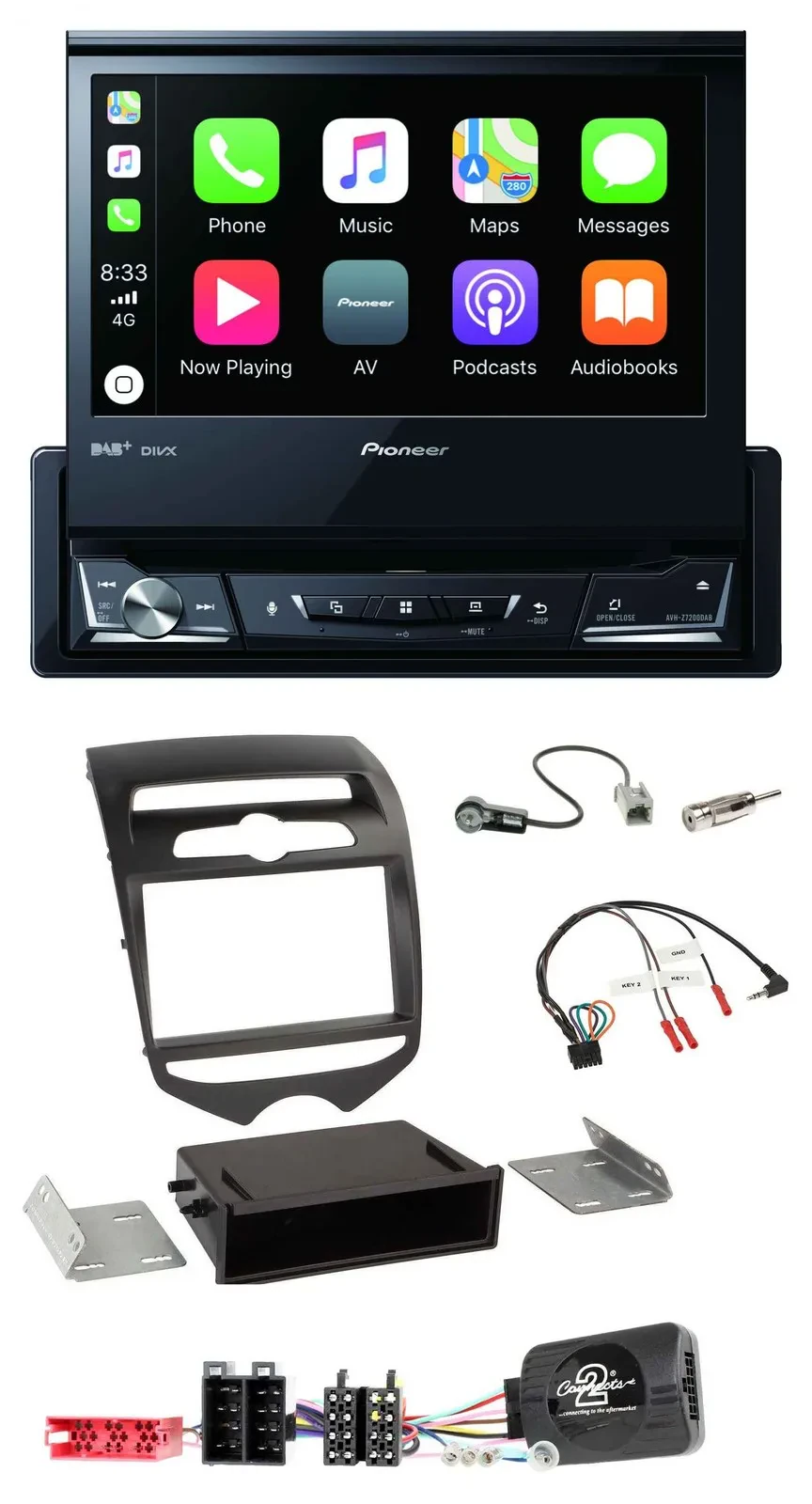 Pioneer DVD Bluetooth DAB USB Lenkrad Autoradio für Hyundai ix20 ab 2010 man. Kl