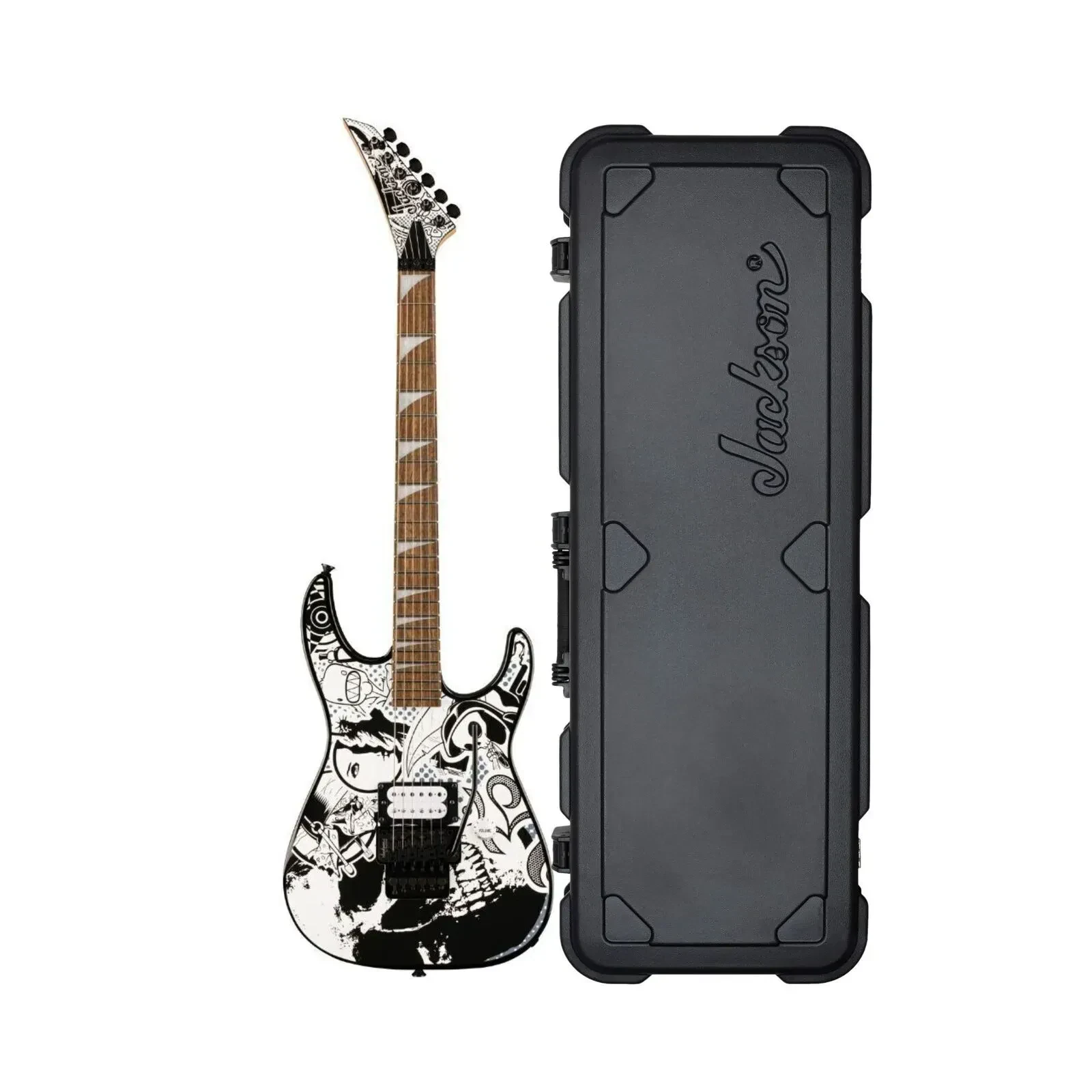 Jackson X Series Dinky DK1 H S Electric Guitar Skull Kaos with Hard Case