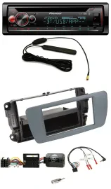 Pioneer USB DAB Lenkrad Bluetooth CD Autoradio für Seat Ibiza conemaragrau