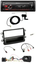 Автомагнитола Pioneer 1DIN USB DAB MP3 для Dacia (с 2012), черный