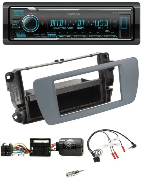 Kenwood Bluetooth Lenkrad DAB USB Autoradio für Seat Ibiza conemaragrau