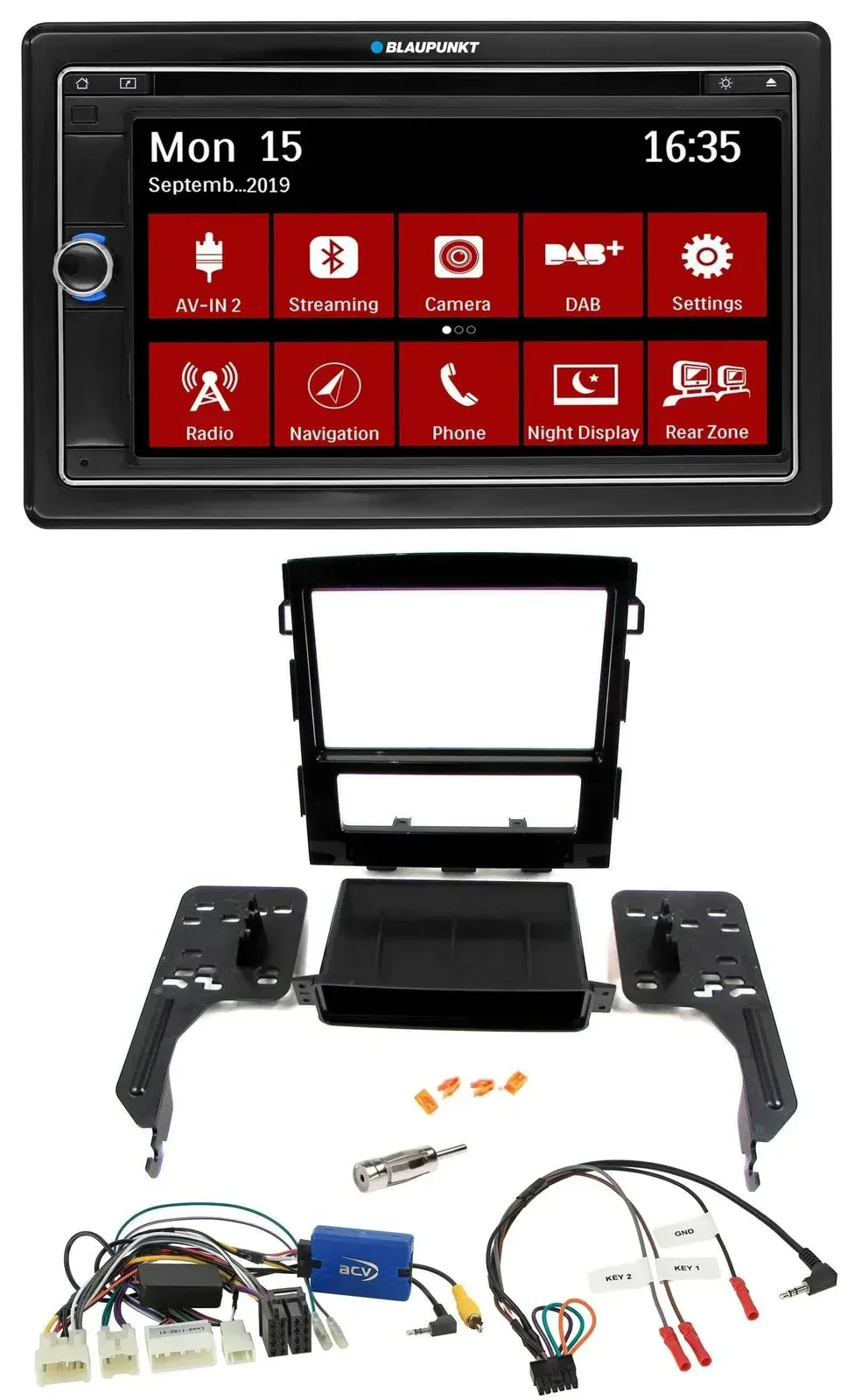 Blaupunkt TMC USB Lenkrad Bluetooth DAB 2DIN Navigation für Subaru Impreza ab 20