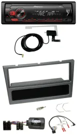 Автомагнитола Pioneer 1-DIN USB DAB MP3 для Opel Corsa C (2000–2004), поддержка управления на руле, угольно-серый