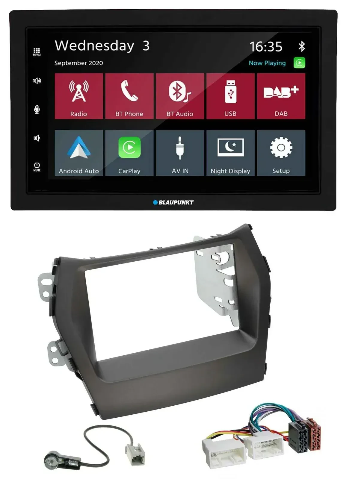 Blaupunkt DAB Bluetooth USB MP3 2DIN Autoradio für Hyundai Santa Fe ab 12 ohne N