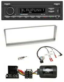 Автомагнитола Blaupunkt для Alfa Romeo 156 2002–2003, USB, DAB, Bluetooth, управление с руля, серебристая