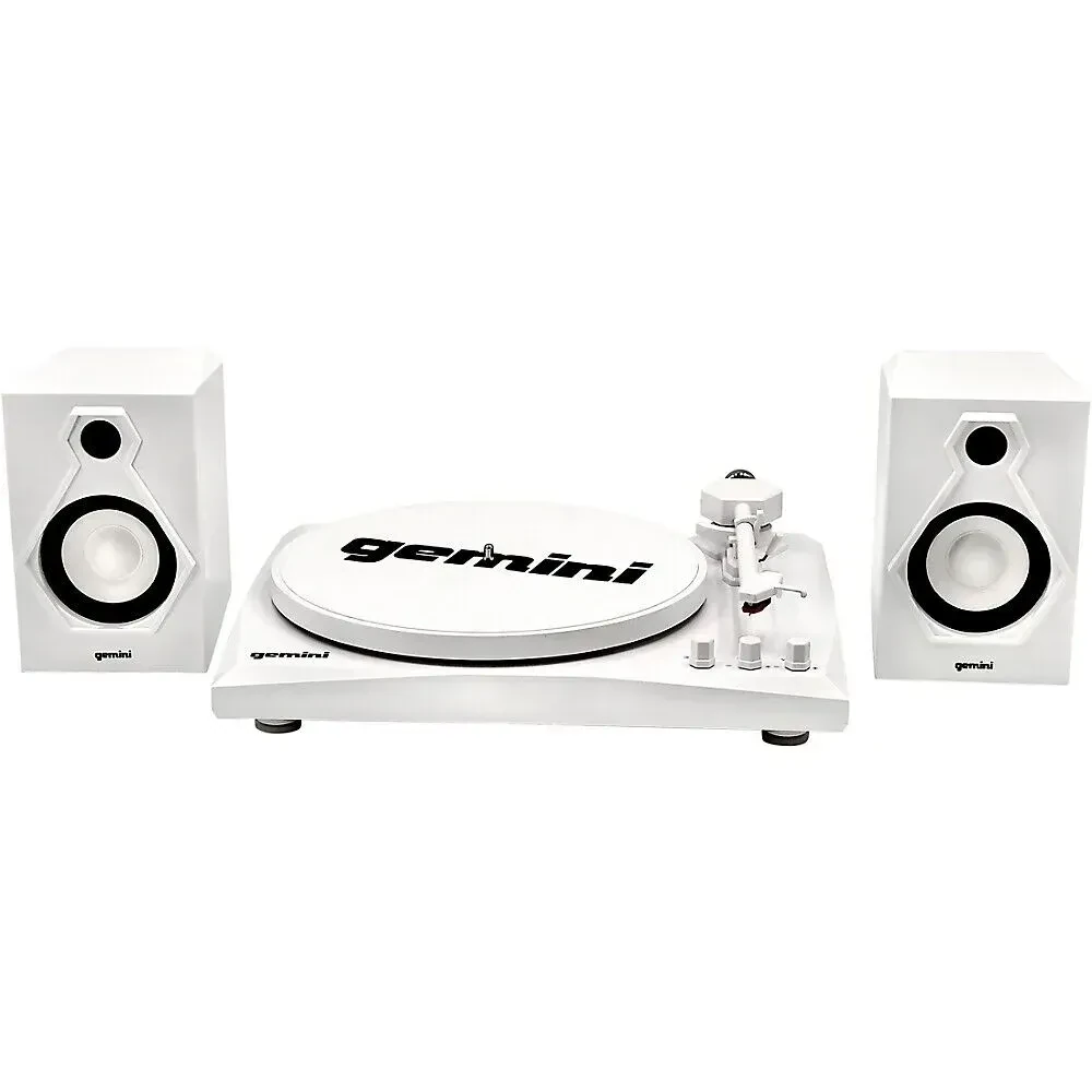 Gemini TT-900WW Record Player With Bluetooth and Dual Stereo Speakers White