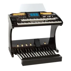 WERSI OAX700, Elektronische Orgel, Schwarz Metallic, 25-Tastenpedal, Sitzbank