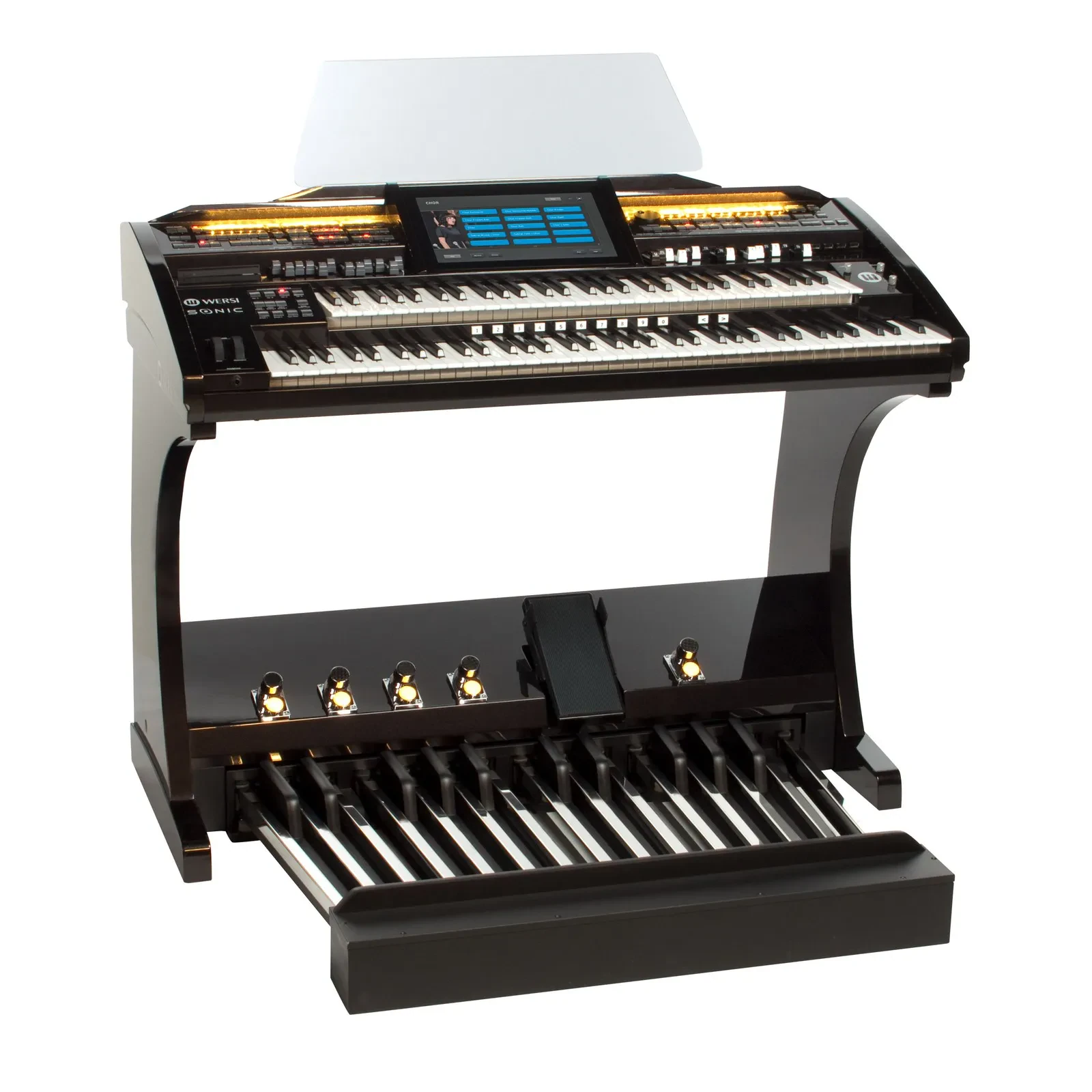 WERSI OAX700, Elektronische Orgel, Schwarz Metallic, 25-Tastenpedal, Sitzbank