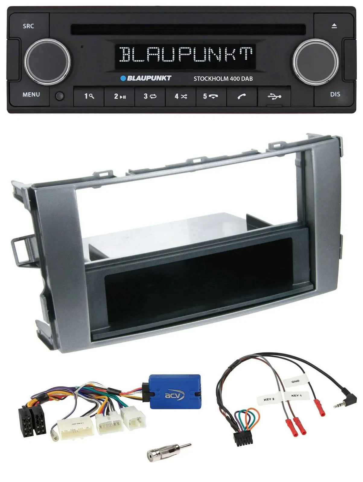 Blaupunkt Lenkrad Bluetooth DAB CD USB Autoradio für Toyota Auris 2011-2012 anth