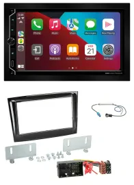 ESX 2DIN DAB USB MP3 Bluetooth Autoradio für Fiat Doblo ab 2015 piano schwarz