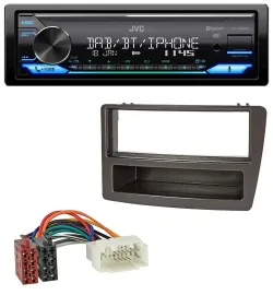 Автомагнитола для Honda Civic 2004–2006 JVC Bluetooth, DAB, USB, MP3, черный