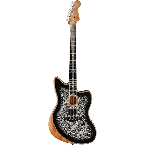 Электроакустическая гитара Fender Acoustasonic Jazzmaster LE Black Paisley