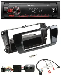 Автомагнитола Pioneer 1-DIN, DAB, USB, MP3, совместимая с кнопками на руле, для Seat Ibiza, черный глянец
