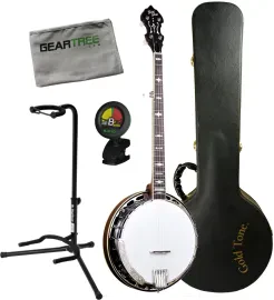Банджо Gold Tone OB-150 резонаторное с жестким кейсом, салфеткой Geartree, стойкой и тюнером