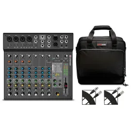 Harbinger LX12 12Channel Analog Mixer With Gator Mixer Bag and Cables