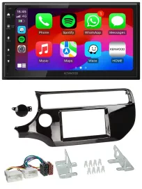 Автомагнитола для Kia Rio UB (с 2015) Kenwood 2DIN, DAB, Bluetooth, USB, MP3, цвет piano black