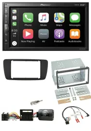 Pioneer USB Lenkrad DAB 2DIN Bluetooth Autoradio für Seat Ibiza ab 08 nitschwarz