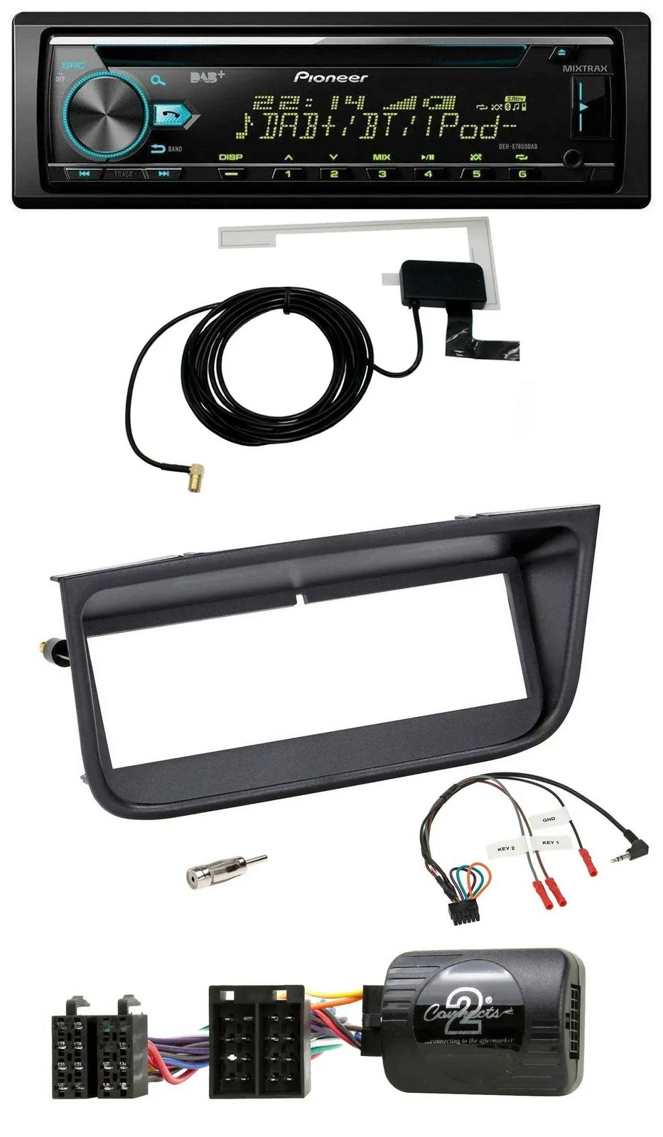 Pioneer MP3 Lenkrad CD USB DAB Autoradio für Peugeot 406 2002-2005