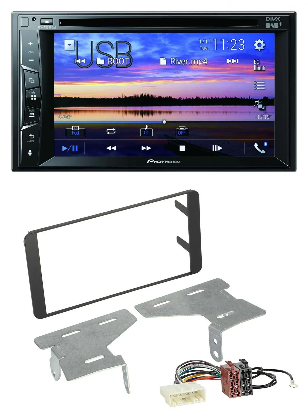 Pioneer Bluetooth 2DIN USB DVD DAB MP3 Autoradio für Subaru BRZ (ab 2012)