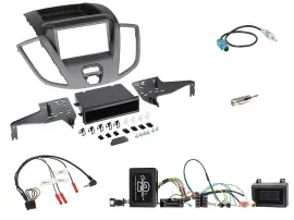 Einbauset Lenkradadapter DIN Autoradio für Ford Transit V363 2014-16 PDC schwarz