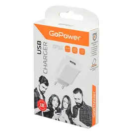 Адаптер питания GoPower 00-00018569 USB 2.4A 12W